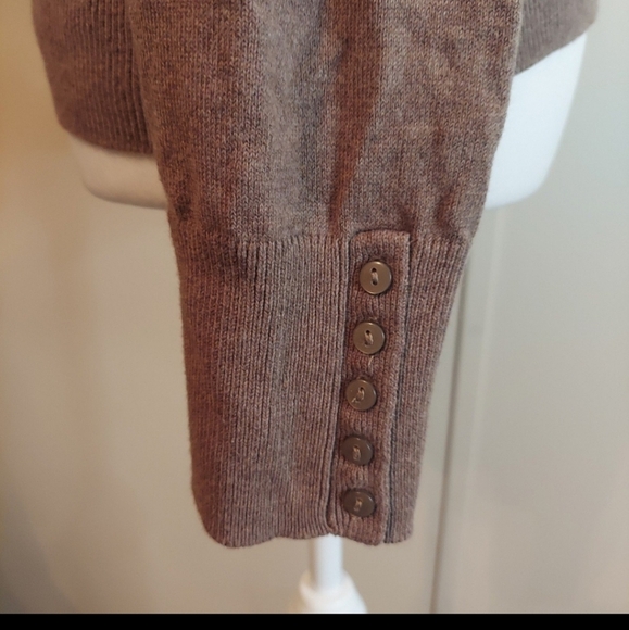 👽 h&m‎ basics brown v-neck  sweater - Picture 3 of 5